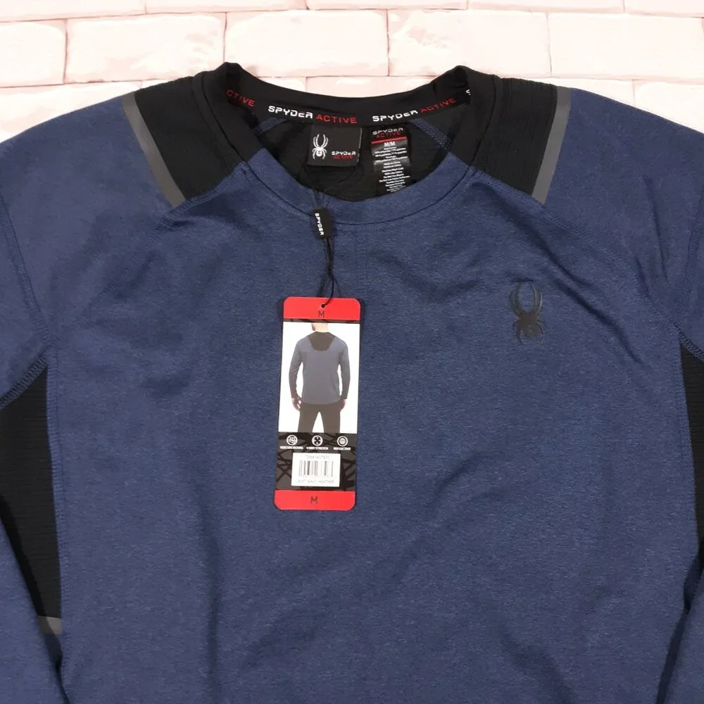 Spyder‎ Active Sweatshirt Mens Medium Blue Pullover Outdoor NEW